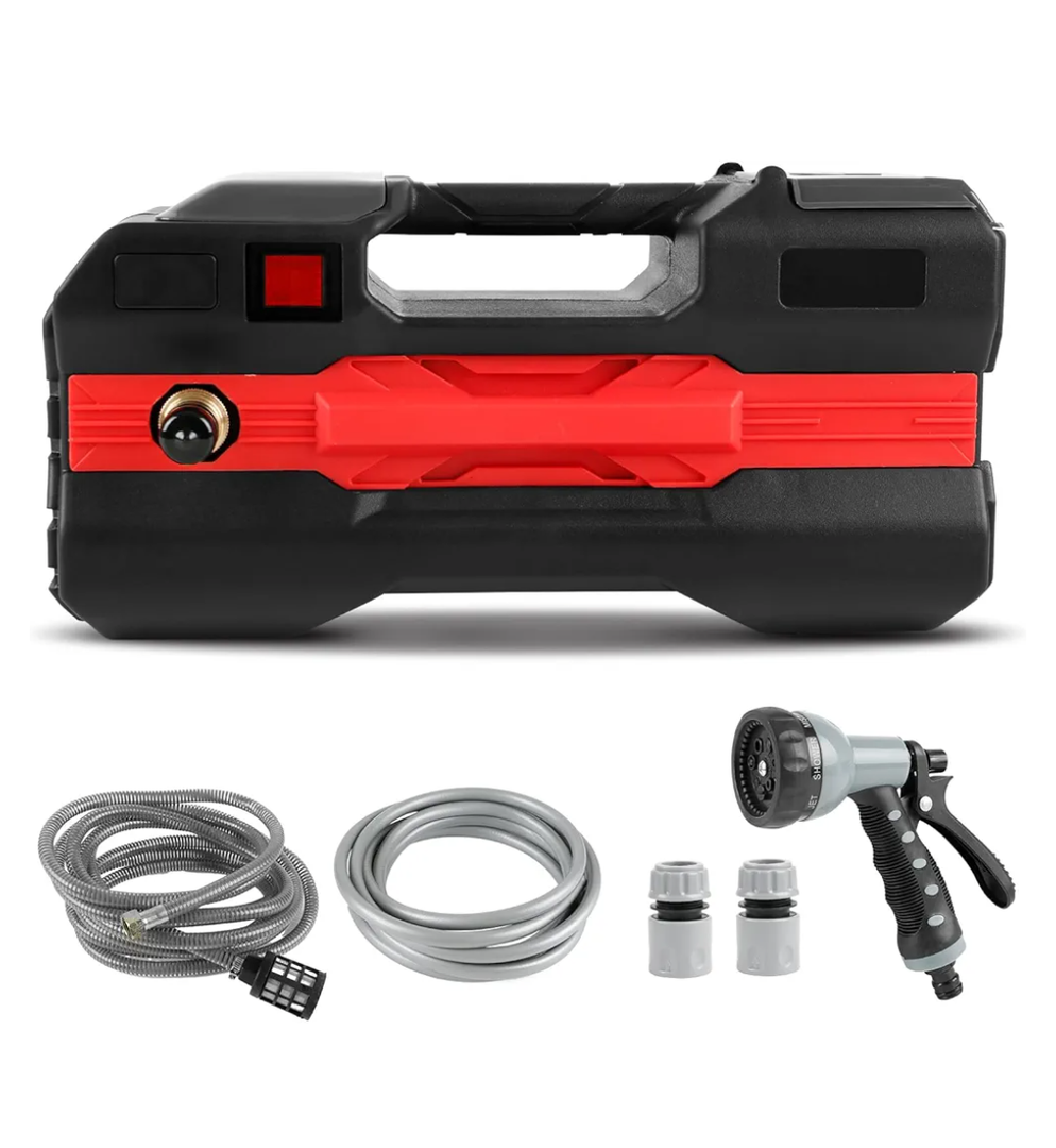 Water Pump Compatible with Makita 18V Battery, Electric Garden Pump, Wireless Portable Self-priming Pump for Garden Pool Pond Aquariums (Tool Only, No Battery) (Red)
