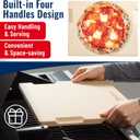 Large Pizza Stone, 20"x13.5" Rectangular Pizza Stone for Oven Grill BBQ, Baking Stone for Pizza Bread with Unique Built-in 4 Handles Design, 20" x 13.5" x 0.67"