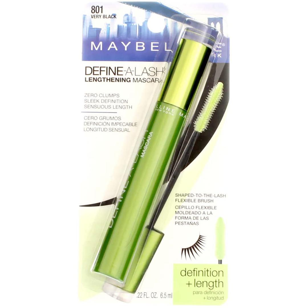 Maybelline Define-A-Lash Mascara, Very Black [801], 0.22 oz (Pack of 9)