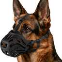 Dog Muzzle, Soft Breathable Dog Muzzles Suitable Dogs, Adjustable Basket Muzzles Prevents Chewing and Biting for Grooming Trimming Training (Black, XL (66lb))