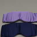 Silk Sleep Mask for Women & Men - 2 Pack Eye Masks for Sleep, 100% Blackout Sleeping Mask, 3D Zero Pressure Side Sleeper Night Blindfold Eye Cover for Travel Nap Couple (Purple & Blue)