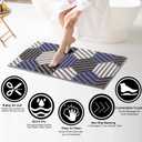 godehone Shower Mat Non Slip, 15.736 Inch, Shower Mats for Showers Anti Slip, Non Slip Bath Mat for Shower and Bathroom, Wet Area, Quick Drying, No Suction Cups, Striped Geometrics
