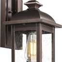 FEMILA Outdoor Wall Lantern Oil Rubbed Bronze, Exterior Wall Light Sconce with Seeded Glass, Front Porch Light Fixture for Outdoor Garage, Patio House, 4FD54B ORB