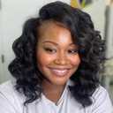 Ocean Wave Crochet Hair Pre Looped 10 Inch Curly Crochet Hair Pre Twisted 7 Packs Deep Wave Short Wavy Crochet Braids Hair Extensions for Women Water Wave (1B)