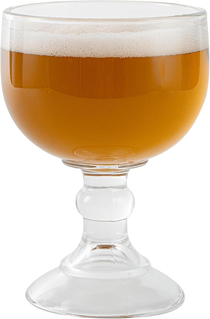 Restaurantware-Vetri 18 Ounce Schooner Beer Glasses, 24 Stemmed Shrimp Cocktail Glasses - No Lead, Dishwashable, Clear Glass Goblets, Suitable For Coronitas, Margaritas, Tequila, Or Whiskey Sour (18 oz)