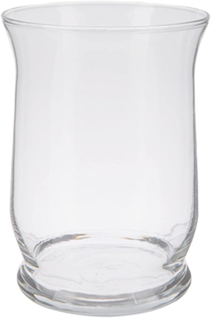 Wisechoice Elegant Large Clear Hurricane Glass Candle Holder for Pillar-Style Candles | Home or Special Occasions Display, 5.50 Inch Diameter x 8 Inch H