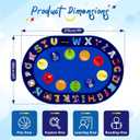 lotoo Classroom Rug, Kids ABC Rugs for Playroom, Preschool Educational Carpet for Learning Alphabet Animals Words Numbers, Kids Daycare Nursery Play Mat for Toddlers Children Bedroom Playroom