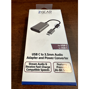 ZGear USB Type C to 3.5mm Audio Jack Charging Cable Adapter For Apple