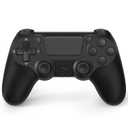 MOOGOLE Wireless Controller Compatible with PS4, with Vibration Feedback/Motion Sensing/Touchpad/Light Bar/Speaker/3.5mm Headphone Jack/Share - Black
