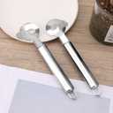 3 x 2pcs Manual Cactus Peeler Spoon, Stainless Steel Spoon Shape Cutter with Long Handle Multi-Function Cactus Cutting Tool for Carrot Potato Vegetables