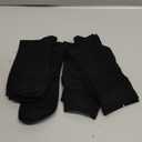 Women's Soft Thin Viscose Bamboo Crew Socks, Fit Stretchy Casual, Business, Dress Calf Sock 5 Pairs (Medium, Black)
