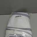 No Hook Shower Curtain with Snap in Liner Set, Grey and White Striped Design, Waterproof Washable Fabric Hotel Shower Curtains for Bathroom Decor with See Through Mesh Top Window 71x77 Inch