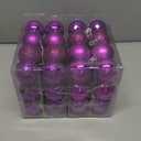 Emopeak 48Pcs Christmas Balls Ornaments for Xmas Christmas Tree - 4 Style Shatterproof Christmas Tree Decorations Hanging Ball for Holiday Wedding Party Decoration (Purple, 1.6"/4.2CM)