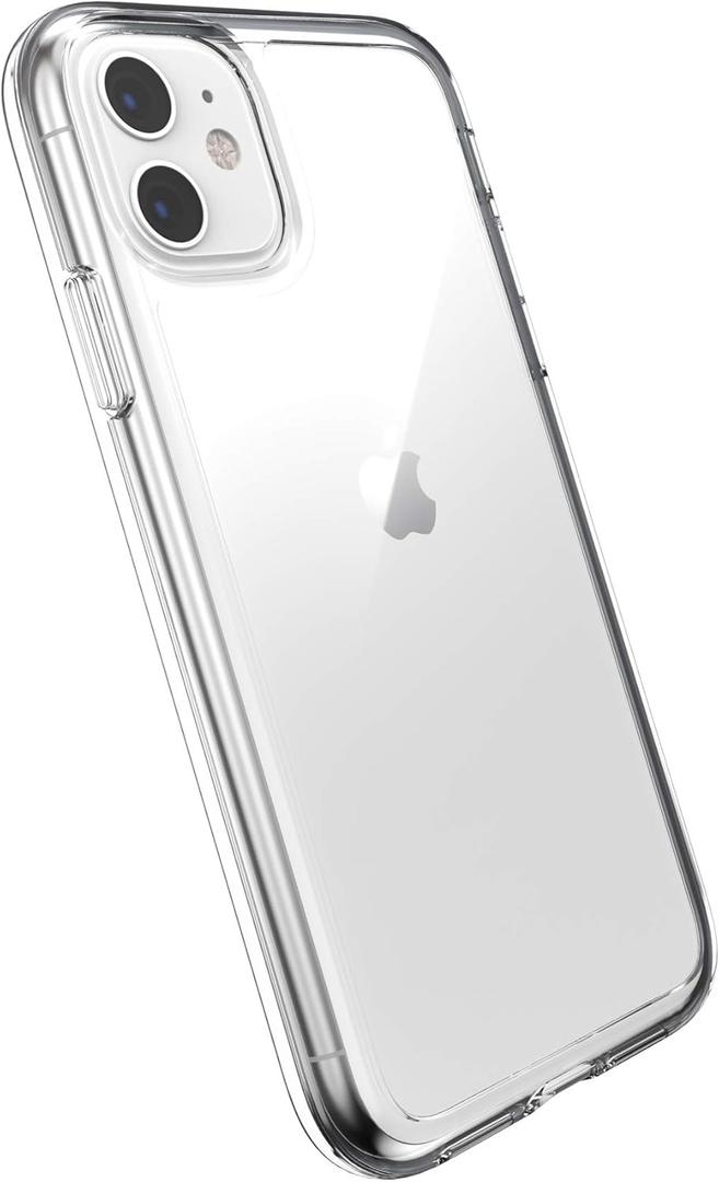 Speck iPhone 11 Clear Case - Drop Protection & Scratch Resistant, Anti-Yellowing & Anti-Fade with Dual Layer Protetective, Slim, Transparent Design - Crystal Clear iPhone 11 Cases - GemShell