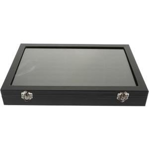 LIFKOME Jewelry Organizer Box Glass Lid Portable Capacity Storage for Earrings Necklaces and Bracelets Elegant Display Case for Home and Travel