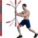 Elastic Fitness bar, Weight bar, Core Strength Training, Arm Twister, Home Gym Workout, Suitable for Men, Women Body Shaping and Fat Burning Training (red)