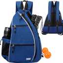Sucipi Pickleball Bag - Men's & Women's Pickleball Backpack, Adjustable Sling Bag w/Fence Hook/Large Capacity/Safety Pocket (Medium, Blue)