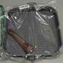 SENSARTE Nonstick Grill Pan for Stove Tops, Versatile Griddle with Pour Spouts, Square Big Cooking Surface, Durable Skillet Indoor & Outdoor Grilling. PFOA Free,12Inch (Gray Granite)