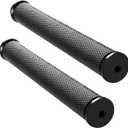N01RFB 8" Rubber Snowmobile Grips Compatible with 7/8'' Handlebars-Cat Polaris Skidoo Yamaha (BLACK)