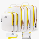 Lightweight Compression Packing Cubes for Suitcases, Compressible Expandable Travel Packing Organizer with Clear Toiletries and Backpack Bag, Travel Essentials for Carry on Luggage 7 Set