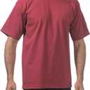 Pro Club Men's Heavyweight Cotton Short Sleeve Crew Neck T-Shirt (Red, XL)