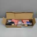 4th of July Decorations Outdoor Solar Lights, 8 Pack Red White and Blue Star Lights for National Day with American Flag, 2 Modes Waterproof Solar Patriotic Light for Independence Memory Day Yard Path