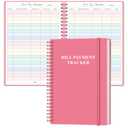 Bill Payment Checklist - Monthly Bill Organizer & Planner for Personal Budgeting Financial, Bill Payment Tracker Notebook, 5.8" x 8.5", Pink