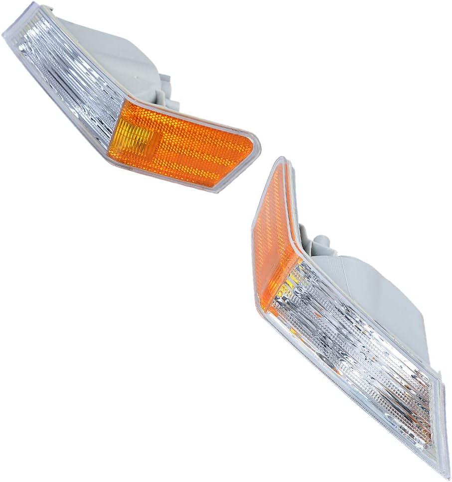 Astra Depot Compatible for 2007-2017 Jeep Patriot MK74 Pair Driver and Passenger Side Turn Signal Light Lens and Housing Only Fits OE CH2526102 CH2527102 - Replaces 68004181AC 68004180AC