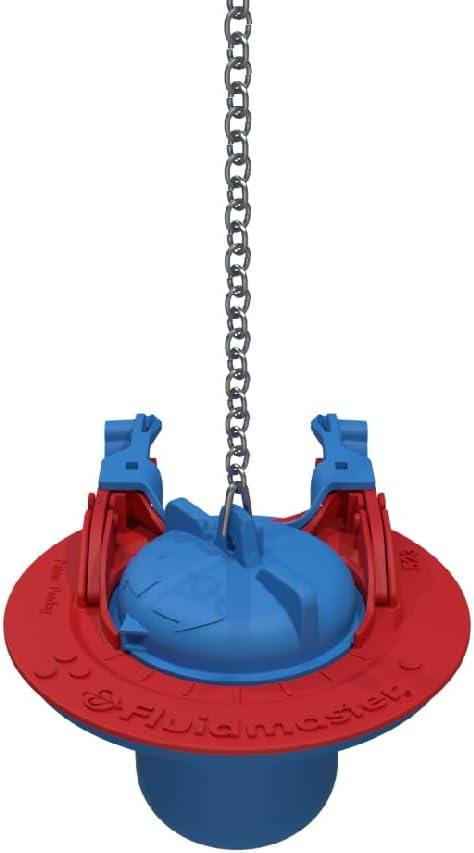 Fluidmaster 523A-009-T4 Super 2 in, or 3 in. Toilet Flapper, Red/Blue