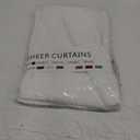 VISIONTEX White Sheer Voile Curtains, Decorative Beige Leaves Embroidery Faux Linen Rod Pocket Window Drapes for Home Kitchen, Living Room and Bedroom 54 x 63 Inch, Set of 2 Curtain Panels (Vines Mini-white)