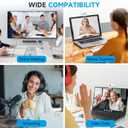 AOC White 4k Webcam for PC with Microphone, Computer Camera with Noise Cancellation, Privacy Cover, 99° FOV, Plug & Play USB Webcam for Streaming, Conferencing, Zoom, Skype, Facetime