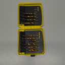 AUTOTOOLHOME Titanium Combination Drill Tap Bit Set 13PCS SAE and Metric Tap Bits Kit for Screw Thread Drilling Tapping Deburring Countersinking