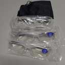 Blue Light Blocking Reading Glasses 4 Pack Computer Readers for Women Men,Anti Glare UV Ray Filter Eyeglasses (4pack-white, 3.00)