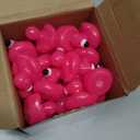 50 Pcs Mini Flamingo Rubber Duck Bulk Cute Pink Flamingos Bath Toys Floating Squeaky Toy Rubber Duckies for Baby Shower Cake Decoration Classroom Prizes Holiday (1.4 Inch)
