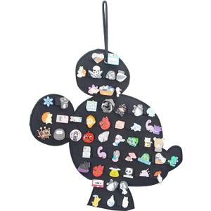 Hanging Brooch Pin Organizer Enamel Pin Display Cute Cartoon Shape Brooch Pin Display Storage Holder for Brooch Pin(Without Accessories ) (black-mouse)