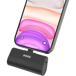 Portable Charger for iPhone,3500mAh Ultra-Compact Small Power Bank Compatible with iPhone 6/7/8/SE/11/XR/12/12 Pro Max/13/13 Pro Max/14/14 Pro Max/14 Plus Series,Black