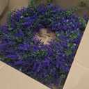 26" Eucalyptus Lavender Wreath for Front Door, Large Full Purple Artificial Lavender Wreath for Outdoor Covered Porch, Window, Farmhouse Wall Decor, Spring Summer All Seasons
