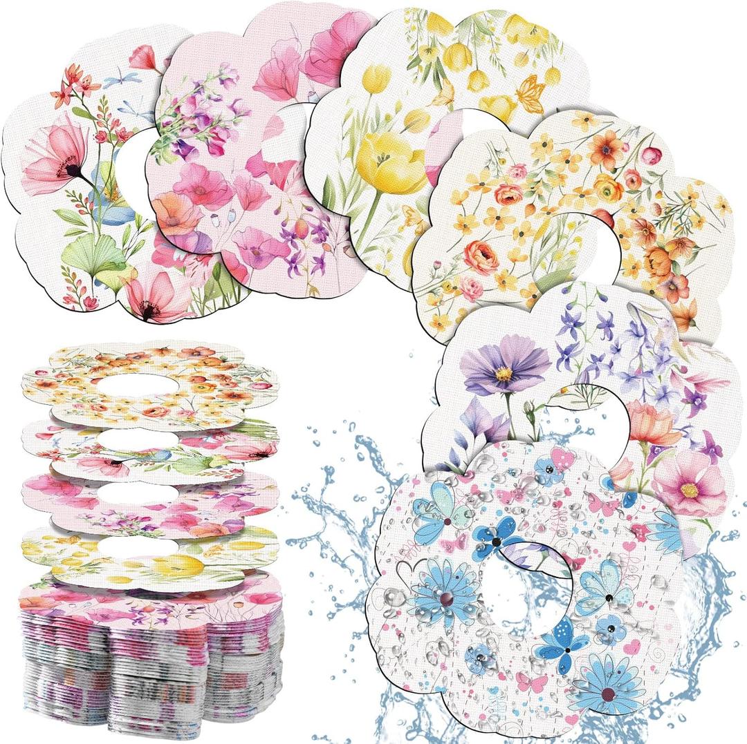 Geiserailie 36 Pack Flower Waterproof Adhesive Patches Sensor Cover Sweat Proof Stickers Flexible Breathable, Pre-cut, Non-fraying, Protective Adhesive Tape Compatible with Dexcom Accessories (Libre3)