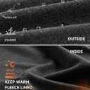 Soothfeel Women's Fleece Lined Joggers Pants High Waisted Water Resistant Thermal Sweatpants Winter Hiking Pants with Pockets (Black, S)