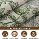 Rectangle Waterproof Tablecloth Linen Textured Table Cloth,Stain and Wrinkle Resistant Washable Fabric Table Cover for Dining, Party, Camping and Outdoor, 52 x 70 Inch, Forest