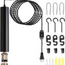 Plug-in Vintage Black Floating Pendant lamp with dimmer Switch. 19.68 feet Power Cord, Suitable for Kitchen Islands, Dining Rooms, corridors, bedrooms and Living Rooms.