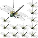 12Pcs Dragonfly Clip, 3D Outdoor Dragonfly Decor Clip, Dragonfly Bug Repellent for Garden Decor and Hat, Outdoor Decoration Yard Ornaments