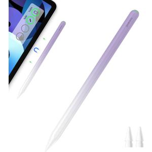 iPad Pencil 2nd Generation with Magnetic Wireless Charging,GOOJODOQ GD13 Stylus Pen for iPad with Tilt Palm Rejection for Apple iPad Pro (11/12.9 Inch),iPad Air 4th/5th Gen,iPad mini 6th Gen,Purple