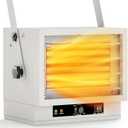 Electric Garage Heater for Indoor Use - 5000W, 240V Wall/Ceiling/Floor Mounted Shop Heater, Dual Overheat Protection & 3 Adjustable Angles, Industrial Heavy-Duty Heaters for Workshop, Warehouse (White)