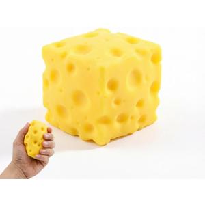 Squishy Cheese, 2.4 x 2.4 in Anxiety Relief Items, Stress Relief Gifts Sensory for and Adults