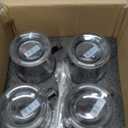 Mfacoy Glass Coffee Mugs Set of 4, Clear Large Coffee Mug 15 Oz With Handles for Hot Beverages, Clear Mugs for Tea, Cappuccino, Latte, Espresso Coffee, Juice, Glass Coffee Cups | Large Coffee Mug, With Handles, for Hot Beverages, Clear Mugs, for Tea, Cappuccino