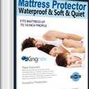 Cooling King Size Mattress Protector Waterproof Ultra Soft Noiseless Smooth Jersey Top Fitted Matressprotector Cover with Stretchy Pocket