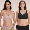 habibee Bra for Women No Underwire Comfort Seamless Bras Push Up Wireless Bras Full Coverage Bralettes, Bra Extender (M)