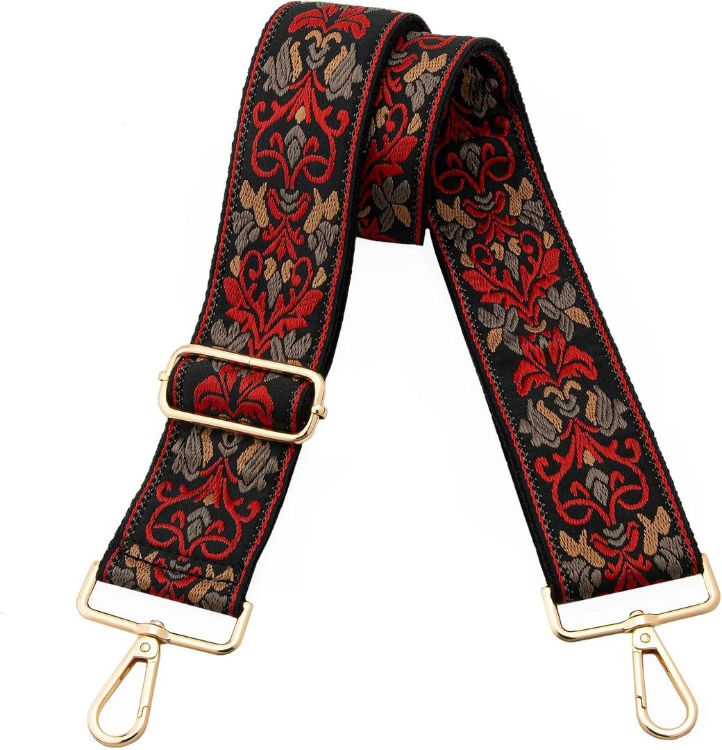 Purse Straps Replacement Crossbody Wide Bag Strap for Purses Adjustable Shoulder Straps for Women Bags (Reddish-brown)