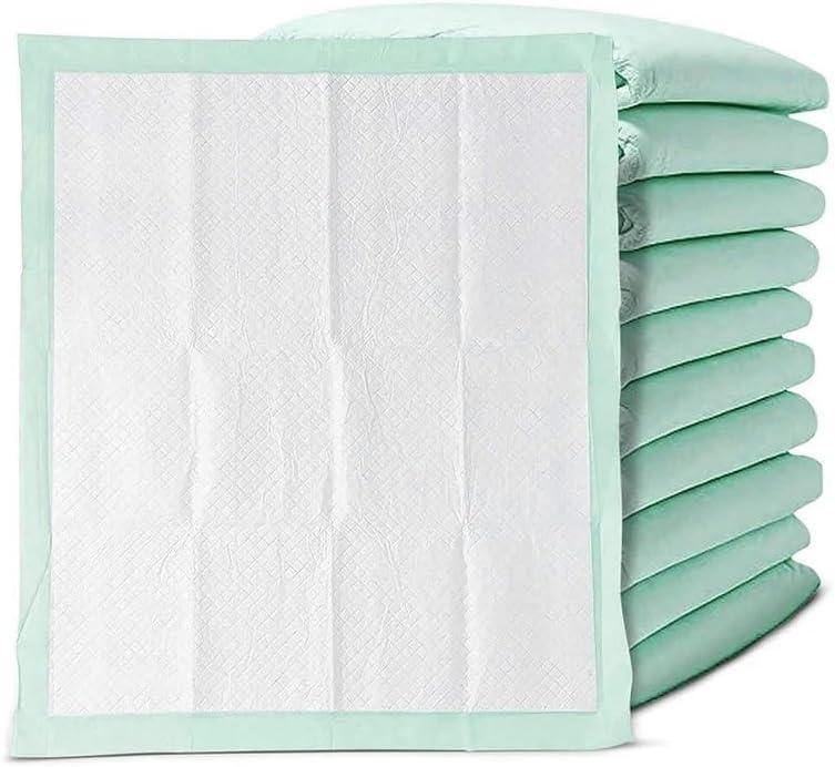 Incontinence Bed Pads, 30 x 36 Inches, Super Absorbent, Thick Quilted, Pack of 20, Green (Extra Large, 20, pc/Pack)